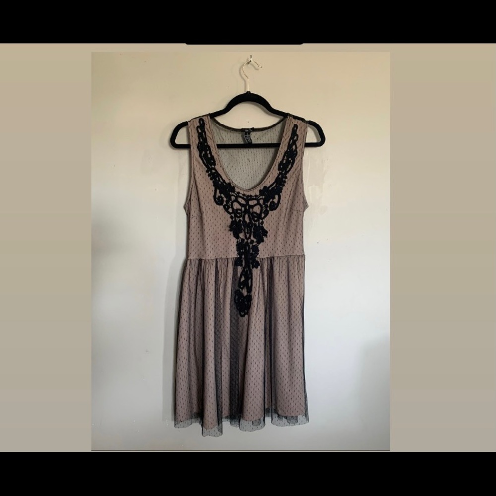 In very good condition black lace dress